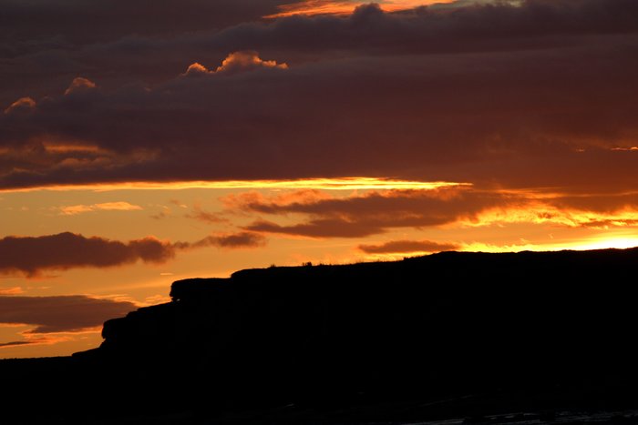 Sunset on the bluffs along the Bristol Bay coast. 