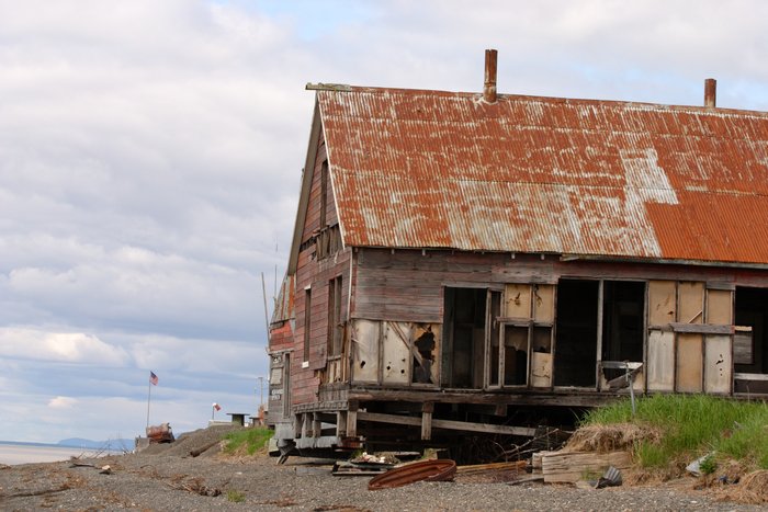 Decaying building at Clark's Point village, on Nushagak Bay.