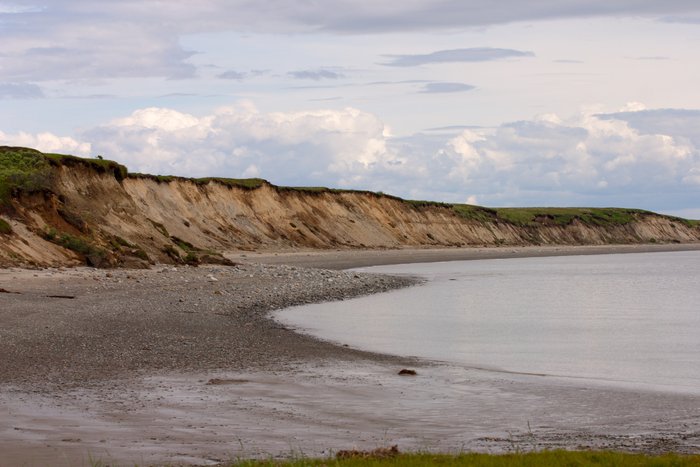 Bluffs along the Bristol Bay coast.