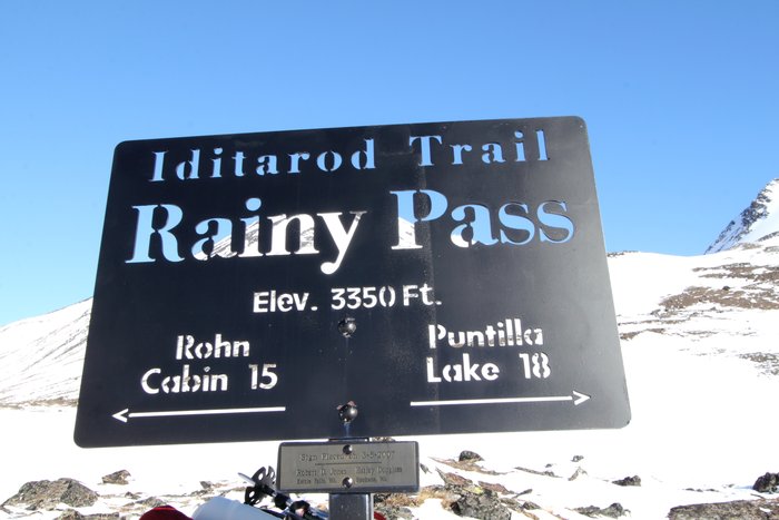The summit of Rainy Pass. If the pipeline, to supply natural gas to the mine, is approved, this narrow corridor through the Alaska Range will become a bottle neck for industry and trail users.