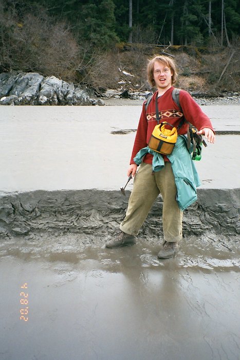 I've always found the mud on Turnagain Arm inspiring.  Not sure why I had a rock hammer though.