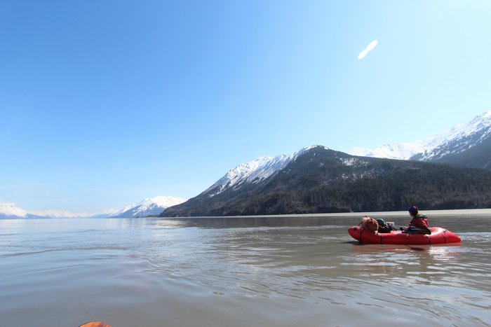 The tide carries us quickly into Turnagain Arm