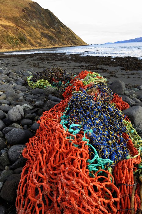 Trawling net washed ashore on Beaver Inlet