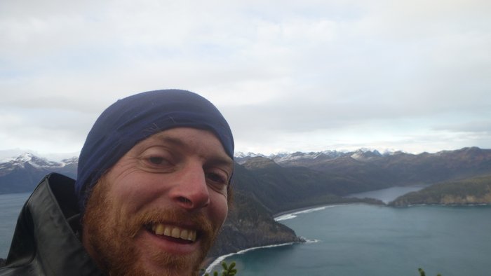 Francois Guenot on a solo trek from Selovia, Alaska.
