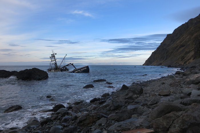 The Arctic Hunter ran aground leaving Dutch Harbor