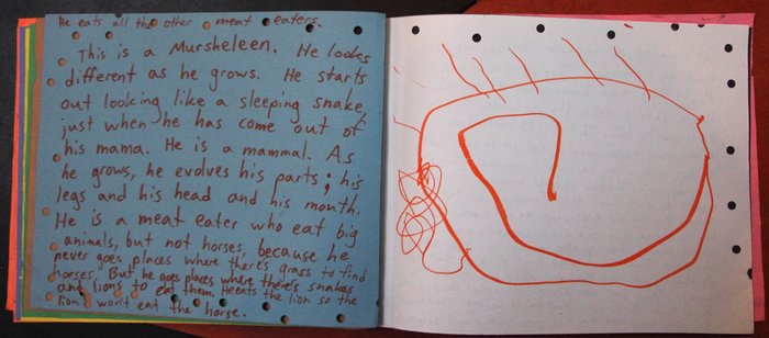 He made many imaginary creatures, and dictated lots of info on each one.