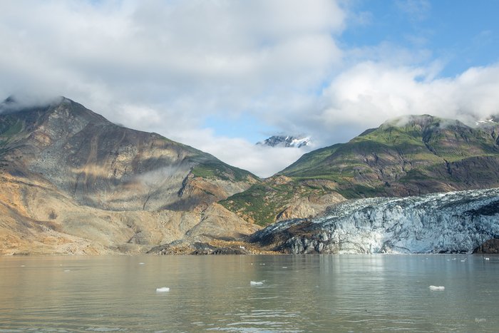In October 2015, a massive landslide slid into Taan Fjord and created a tsunami in excess of 600 feet. Much of the landslide material was deposited on the Tyndall Glacier and into the fjord. 