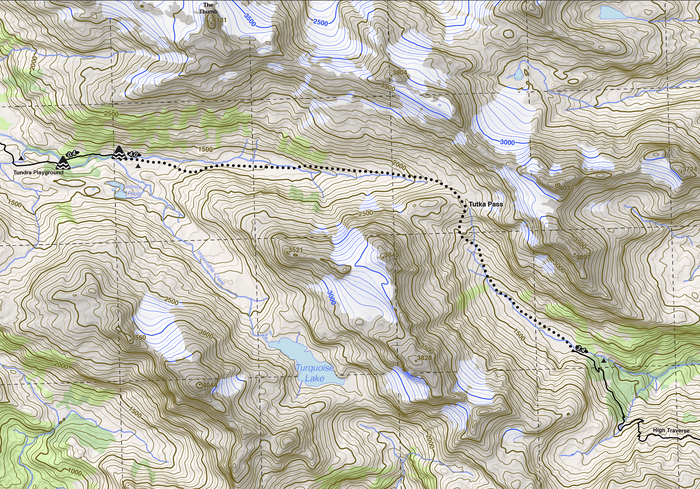 As of spring 2019, a 4 mile section in the pass is only a primitive route.