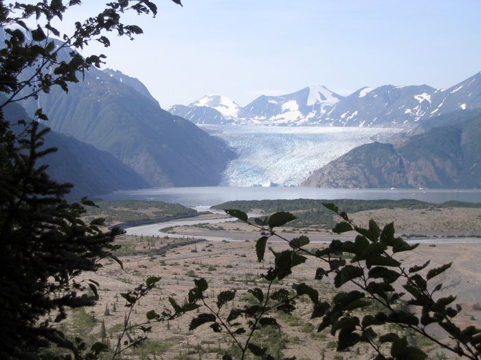 At the toe of Skilak Glacier, ice retreats and a new lake is born.