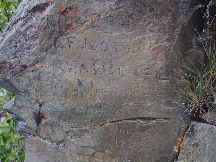 William Dickey and company's engravings indicating their furthest upstream point